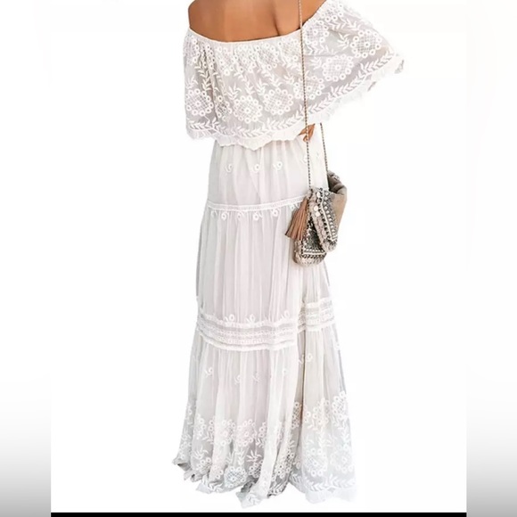 OFF SHOULDER A LINE DRESS/MAXI DRESS - Picture 3 of 4